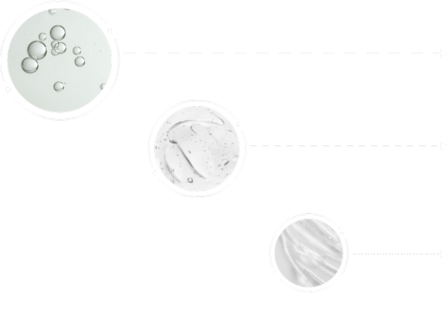 分子量の異なる浸透型コラーゲン